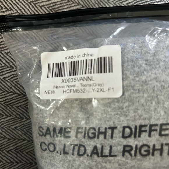 Gray Novelty Hoodie Drugs R Bad Cartoon Graphic Unisex👫Hooded Pullover Sz 2XL - Picture 4 of 5